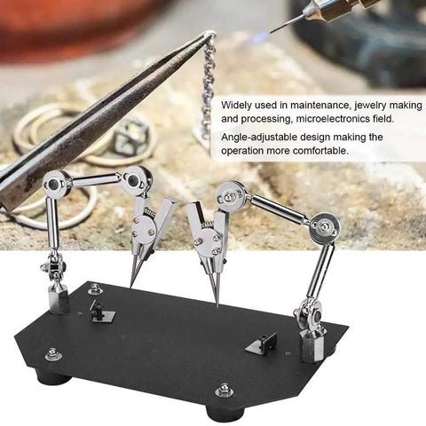 Solid Steel Welding Fixture Clip And Work Clamp Holds Everything Tight Like A Boss For Soldering Jewelry Microelectronics And Tiny Parts Without Breaking The Bank, adjustable clamps for precise positioning.