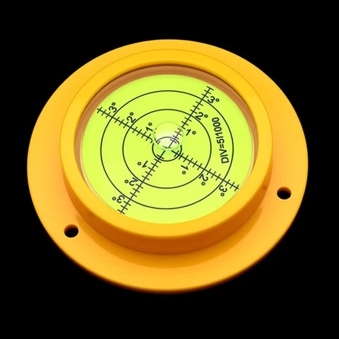 90mm Green Bullseye Bubble Level With Mounting Holes, Heavy Duty Pro Grade Spirit Level for RVs and Construction, top view