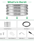 Raised Garden Bed Kit 2x2x1ft Galvanized Outdoor Planter Boxes With Easy Assembly For Vegetables, Fruits, And Flowers kit contents