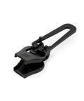 Replacement Zipper Slider Kit For Size 5 Plastic Zippers Gunmetal Finish Easy Install With Included Tool Fix Open End And Closed End Zippers Fast And No Sweat, shown in gunmetal finish