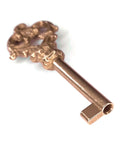 Old School Vintage Style Open Barrel Skeleton Key For Furniture And Cabinets, Louis XV 15 Brass Replacement Key For Dressers, Drawers, Wardrobes, Gold Polished Antique Charm