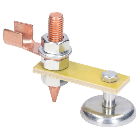 Heavy Duty Adjustable Magnetic Welding Support Clamp With N35 Strong Magnet Terminal Hold, compact design for metal surfaces.