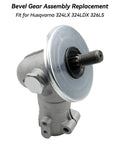 Bevel Gear Replacement For Husqvarna Compatible With 324LX 324LDX 326LS durable metal gear head shown at an angle