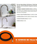 67-Inch Bright Chrome Hose Kit For Pull-Down And Pull-Out Kitchen Faucets Replacement Part shown with Kohler model compatibility