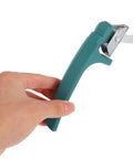 Heavy Duty Green Plastic Oven Handle Replacement For Commercial Food Service Equipment, ergonomic grip shown in hand.
