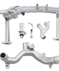 Top Shelf Upgraded Metal Cooling System Pipe Kit And Rear Coolant Water Heater Tube Keeps Your Rig Rolling Smooth For Lr4 Discovery Range Rover V6 Models, five-piece metal pipe kit.