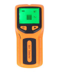 Aqur2020 Metal Stud Finder with Sensitive Smart Sensor and HD LCD Display, portable orange device with green LCD screen.