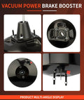 Close-up multi-angle view of Tough As Nails Power Brake Booster for Ford F150 F250, showcasing solid black exterior and installation detail.