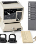 Boss Approved Analog Time Clock For Employees With Easy Dial Time Stamping Machine Small Business Bundle includes clock and time cards.