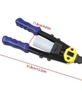13 Inch Manual Blind Rivet Gun Kit With 210 Rivets In Five Sizes 2.4mm To 6.4mm For A Heavy Duty Workhorse Riveting At Home Or On The Job Easy To Use And Durable, 31.8cm manual rivet gun