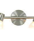 4 Light Modern S Shaped Track Lighting Bar With Frosted Glass Heads Brushed Nickel Finish GU10 Bulb Included Hardwired Indoor Track Light Fixture
