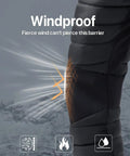 Windproof feature of Men's Warm Utility Puffy Quilted Insulated Windproof Winter Pants For Cold Weather Cozy Thermal Lined Outdoor Gear In Black Extra Small With Adjustable Leg Cuffs To Block Cold Air.