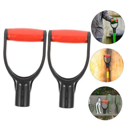 2 Pack D-Shaped Shovel Handle Replacement Grip For Snow Shovels And Garden Tools Comfy Lightweight Ergonomic Grip Durable