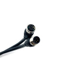 M12 5 Pin L Code Rail Transit Power Connector Cable Male To Female Straight Sensor Molding PVC Jacket, shown in close-up view.