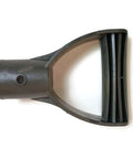 Replacement Handle For Shovels And Spades With Grippy Ribbed D Shaped Grip 39mm Inner Diameter Mount One Screw Hole shown from top