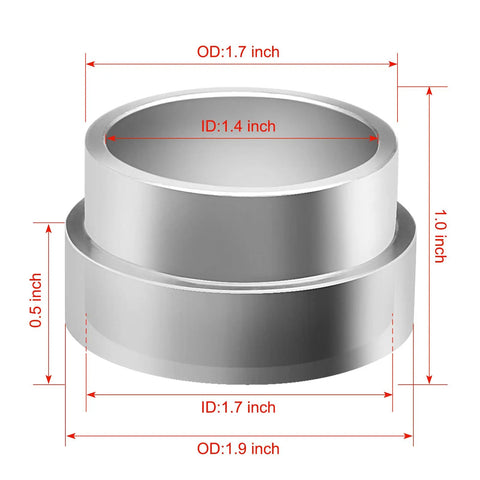 Flexplate Torque Converter Spacer And Flywheel Hub Adapter For GM TH350 TH400 Transmissions Compatible With LS And LT V8 Engines Easy Install Connector Between Flexplate And Torque Converter, showing iron spacer dimensions.