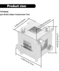 Tough Nails Cube Brake Caliper Compression Tool With 3/8 Inch Drive Socket For Smooth Piston Reset dimensions and size