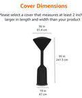 All Weather Round Stand Up Patio Heater Cover For Tall Heaters Up To 95 Inches With 34 Inch Dome And 17 Inch Base dimensions chart