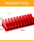 20 Slot Heavy Duty Plastic Tool Organizer Rack Set For Pliers And Cutters 2 Pack With Non Slip Base, red, expandable design