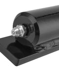Close-up of Heavy Duty 5 Inch Barrel Gate Hinge Set For Swing Gates And Trailer Ramp Gates Weld On Iron Hinges Black 450 Lb Capacity