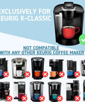 Upsized 48 Oz Replacement Water Reservoir For Classic Coffee Makers that fit older B40-55, K40-55 models shown with compatibility.