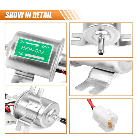 12 Volt Inline Fuel Pump For Gas And Diesel Engines, The Go-To Low-Pressure Transfer Pump, detailed view with connector