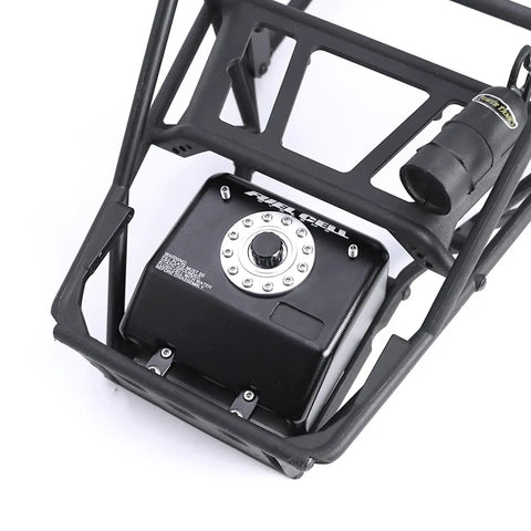 Beefy Aluminum Alloy Simulated Cell Receiver Box For 1/10 RC Crawler Cars, realistic fuel tank style, CNC black upgrade part