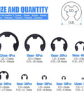 Heavy Duty Black Alloy Steel External E Clip Retaining Ring Washer Set 328 Piece Set Nine Sizes Built To Last With Heat Treated Tough Tensile Strength Includes 1.5mm 3mm 4mm And More For Automotive Machinery And DIY Projects diagram