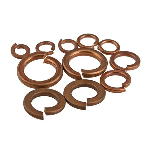 Assorted Copper Split Lock Washers And Flat Washers Set For M3 M4 M5 M6 M8 M10 M12 5 Pieces Built Tough, corrosion resistant