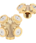 Workhorse High Pressure Brass Sprayer Nozzle Set With Four Interchangeable Tips For Garden And Lawn Irrigation Wide Spray Range Up To Fifteen Feet