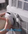 Exhaust Hose Coupler Window Adapter For Portable A C Unit 5.9 Inch Round Connector Durable ABS in easy two-step install on AC unit