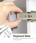 14 Inch Keyboard Drawer Slide Rails With Ball Bearings, Butter Smooth Operation And Quiet Soft Close installation under desk