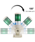 Green LED Signal Tower Light with 180 Degree Rotatable Base Continuous 110V AC Powered Industrial Stack Lamp for machinery control