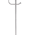 Freestanding Toilet Paper Holder Stand With Weighted Base In Brushed Chrome Easy Assembly With Included Tools Tip Resistant Design