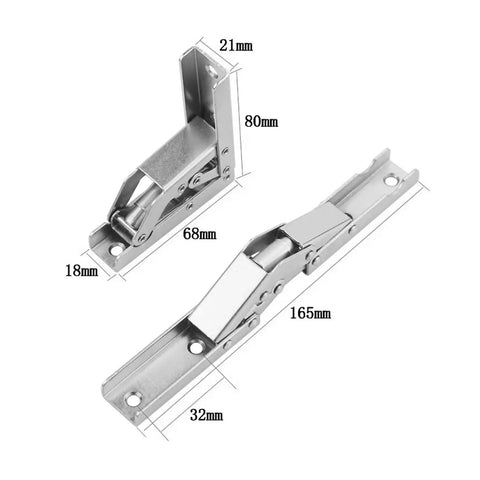 Hidden Hinge Kit 2 Pack For Cabinets And Wardrobes, 90 Degree Folding Door Hardware dimensions in millimeters