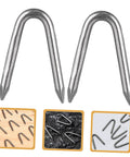 U Shaped Garden Stakes And Fence Nails 100 Pack for Fast Easy No Fuss Installation and Heavy Duty Fixes for Fences Anchors