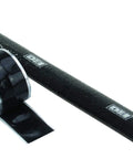 High Temp Fire Sleeve And Tape Kit, 3/8 Inch ID, 3 Foot Length, Glass Braided With Silicone Coating next to black tape roll