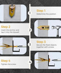 Installation steps for Self Drilling Drywall Anchor Kit With Screws Upgraded Direct Insertion Expansion Fasteners for drywall.