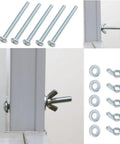 Heavy Duty 10 Piece Wing Nuts And Bolts With Washers Tool Free Hand Tighten Fastener Set Built Solid For Quick Fixes And Reliable Grip No Sweat Mechanic Hardware 1 4 By 2 Inch featuring four galvanized steel bolts and wing nuts.