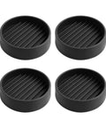 4 Pack Rubber Caster Cups For Furniture 2x2 Round Rubber Feet Non Slip Pads For Hardwood Floors Bed Stoppers To Prevent Sliding Couch Stoppers With Grippers Heavy Duty Floor Protectors For Sofas Tables And Chairs