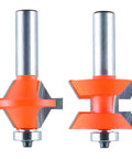 Two Piece Edge Banding Bit Set For Cabinets And Woodworking Pros And DIYers, Cutting Length One And Thirty-Seven Sixty-Fourth Inch, Half Inch Shank