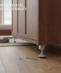 Adjustable Furniture Leg With Threaded Stem Leveling Foot for Wardrobes and Cabinets on uneven floors, providing solid level base