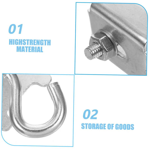 Killer Grip Six Piece Heavy Duty Girder Clamp Hooks For Beam Storage Versatile Shelving Brackets For Warehouse Organization Beefy Steel Hardware Built Like A Tank