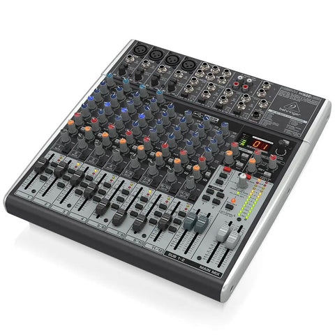Xenyx X1622USB 16-Input 2 By 2-Bus Studio Mixer with Premium XENYX Preamps and Compact Pro Grade Compressors, angled view