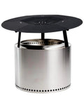 Stainless Steel Fire Pit Heat Deflector for Solo Stove Bonfire and other 19.5 inch pits, smokeless shield with lifting handle.