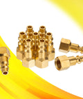 Quarter Inch NPT Female Brass Air Plug For Air Hose Fittings And Compressor Attachments Heavy Duty Pneumatic Gear 10 Pack