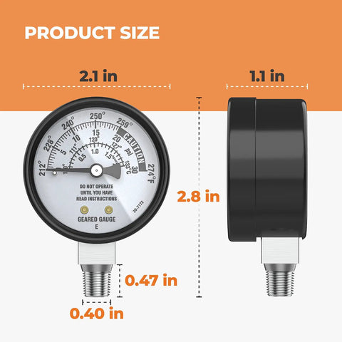 Pressure Cooker Canner Gauge Replacement Kit For 1930 Series Canners Fits 910 915 921 925 930 941 Models 10.5 To 41.5 Qt Easy To Read Dial
