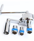 KYKYK Metric Torque Multiplier Wrench Tool With Thickened Chrome Vanadium Steel Construction for auto repair, includes 3 plug heads.