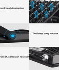 Led Flood Light, 10000Lm Waterproof Ip66, 3.5Cm Ultra-Thin Outdoor Sup, with efficient heat dissipation and 180° rotation feature.