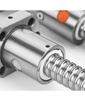 Two Pack SFU1610 Linear Motion Ball Screws With Anti Backlash Nut, 1055.5Mm Long, 16Mm Diameter, shown in close-up detail